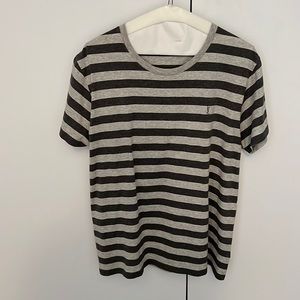 Saint Laurent grey striped tshirt